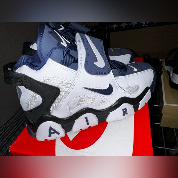 nike air barrage navy blue
